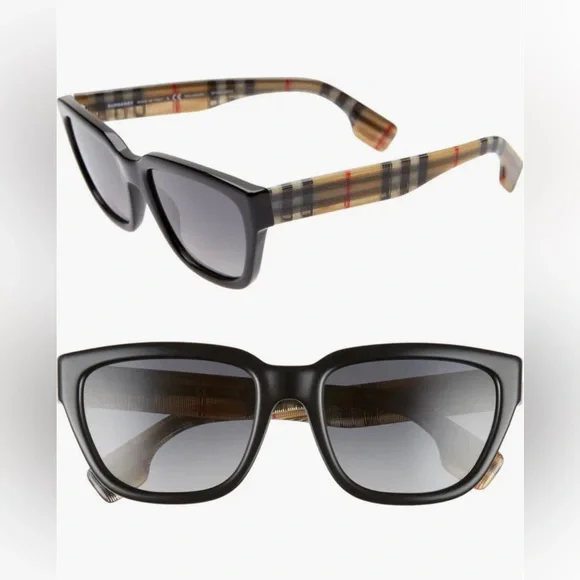● BURBERRY ● サングラス Black Check / Grey Gradient 54mm Burberry | Accessories | Burberry 54mm Polarized Gradient